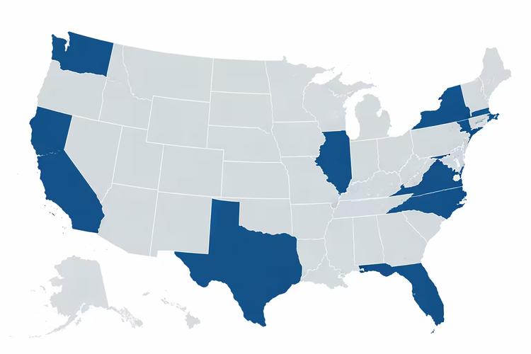 USA coverage map showing nationwide software development delivery