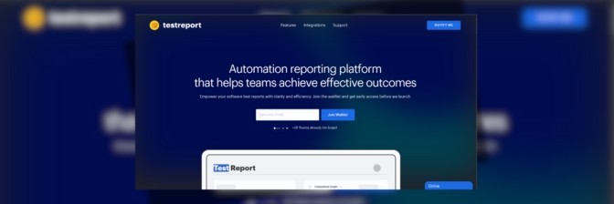 Testreport.io project preview